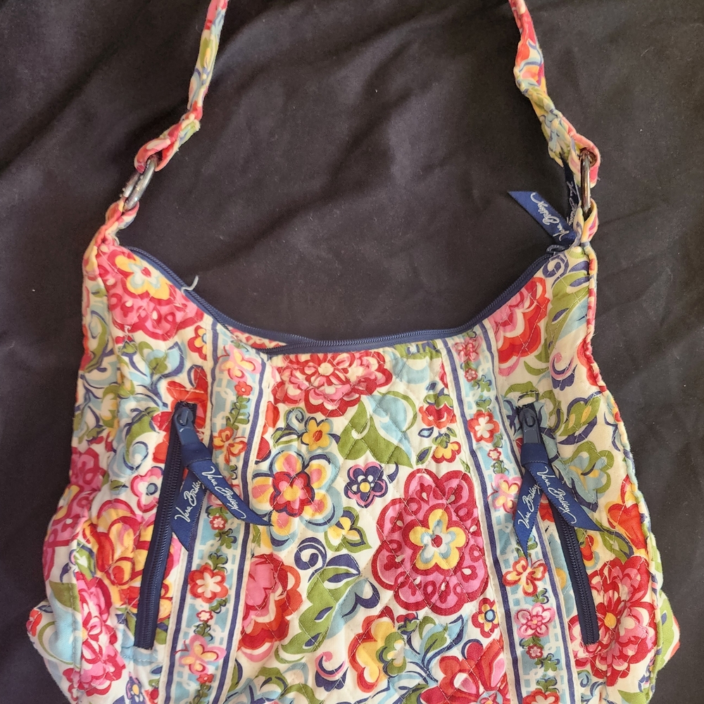 Vera Bradley Shoulder Hobo in "Hope Garden" Print
